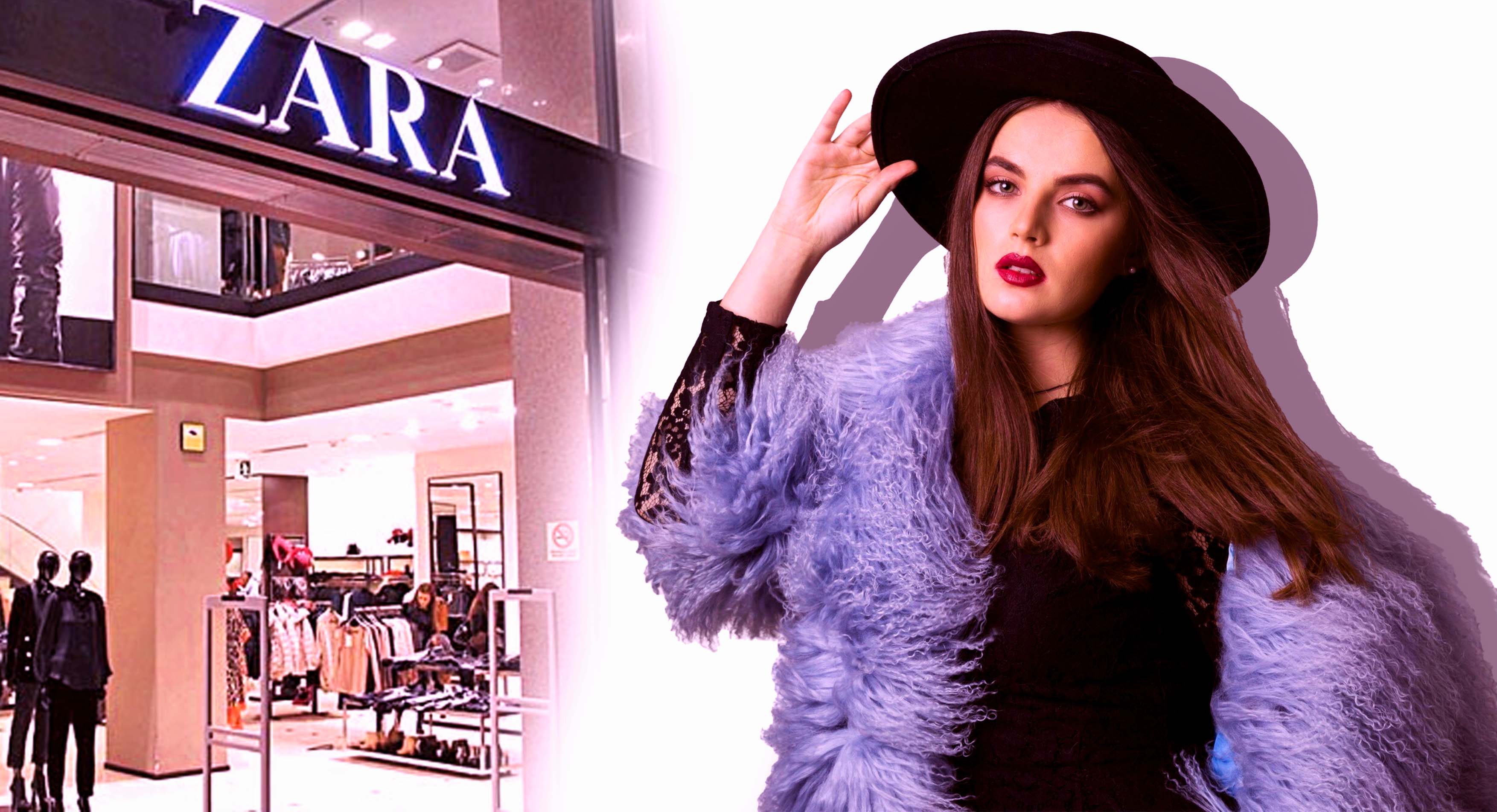 Zara store and fashion model